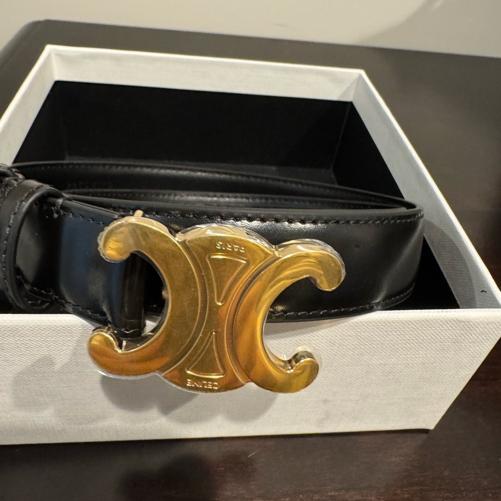Brand new Celine belt, never worn with metal protector still in place.